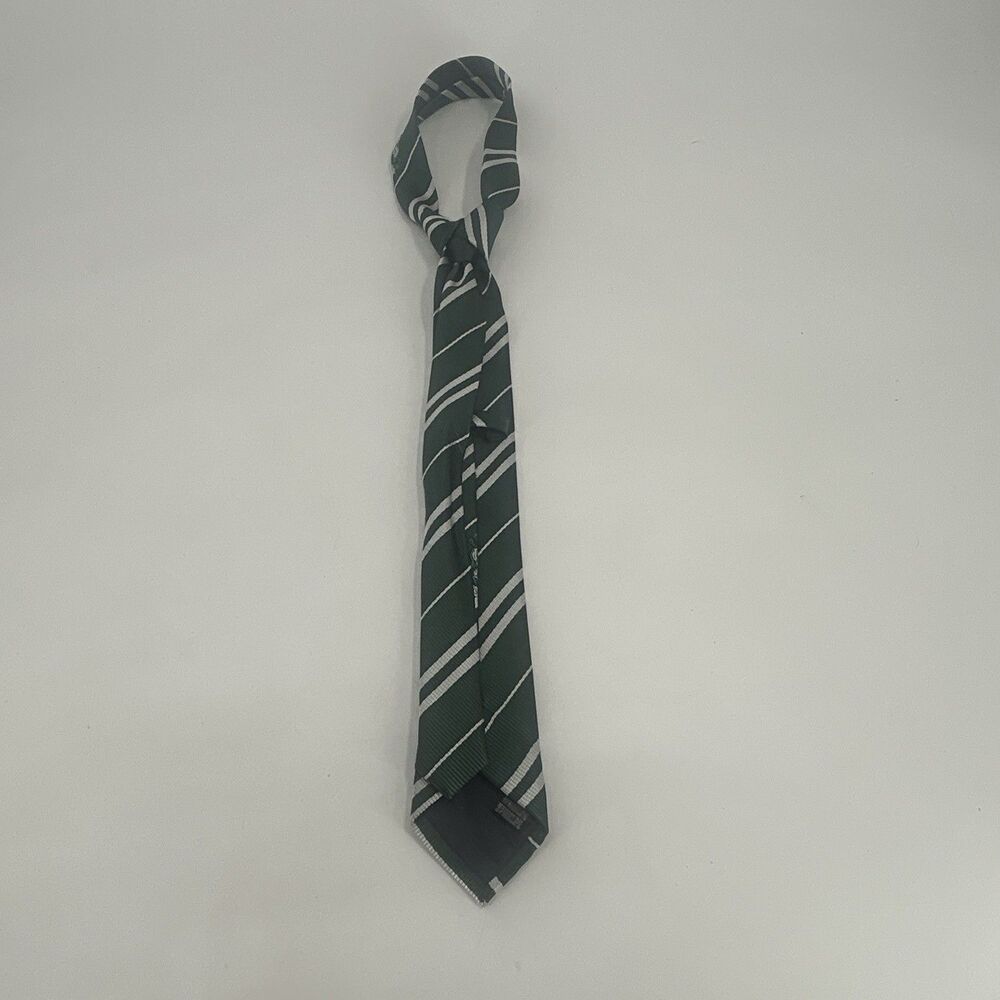 Harry Potter Slytherin Neck Tie Costume Dress Up Accessory Cos-Play Wizard Green - Picture 5 of 5